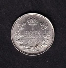 Canada 1920 5c Five Cent Silver Coin King George V VF Very Fine .800 Silver