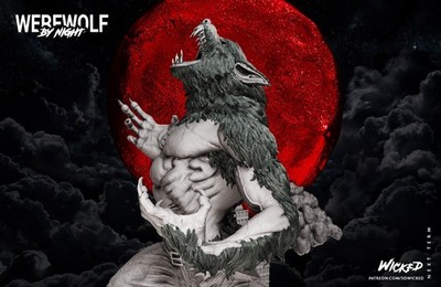 Werewolf,  Marvel, 1/4-1/24, Sculpture, Figur, Unbemalt, 3D-Druck,