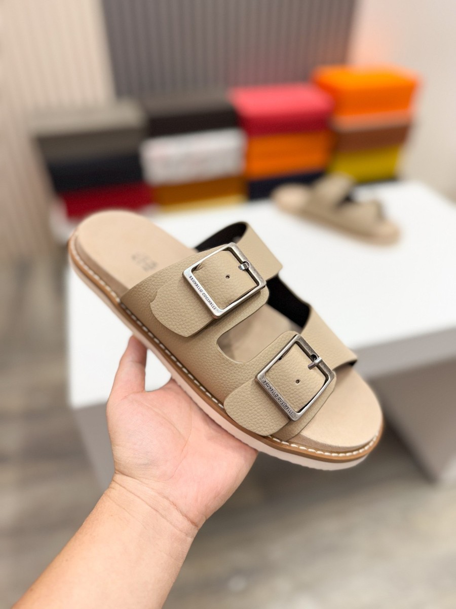 BRUNELLO CUCINELLI Leather Sandals – Premium Casual Series Size 41