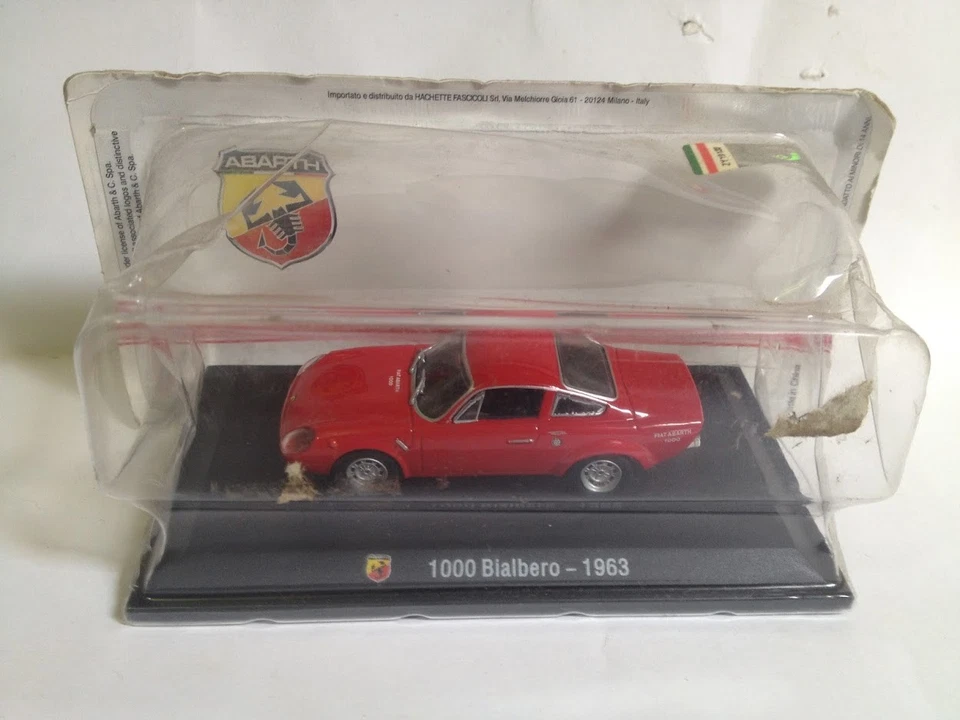1000 Bialbero 1963 abarth model car 1:43 Hachette diecast blister - Image 3 of 3