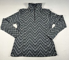 Women's Columbia Fleece Quarter Zip Pullover Jacket Geometric Print Size Large
