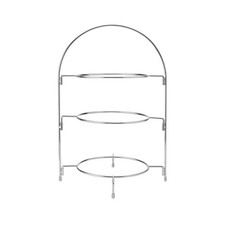 Stainless Steel 3 Tier Afternoon Tea, Cake Serving Stand, 29 x 19.5 x 43cm