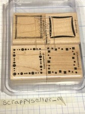 STAMPIN UP WOOD BLOCK Rubber Stamp Set- GENTLY Used- AROUND ABOUT
