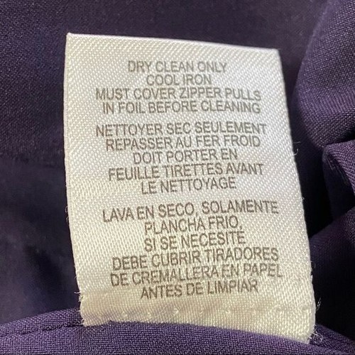 Worth New York Womens Purple Wool Sleeveless Sheath Dress Zip Pockets size x0 - Picture 11 of 11