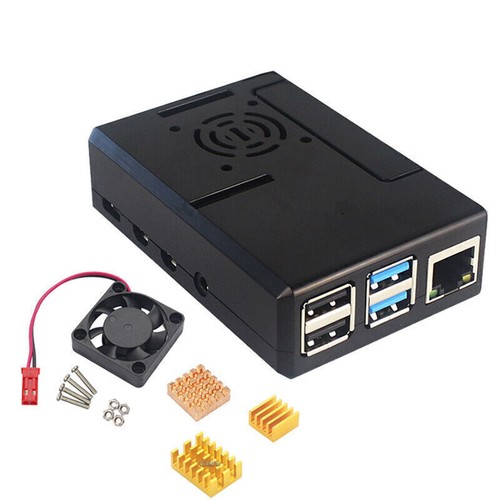 For Raspberry Pi 4B Protective Case Enclosure Box With Cooling Fan Heat Sinks - Afbeelding 4 van 11