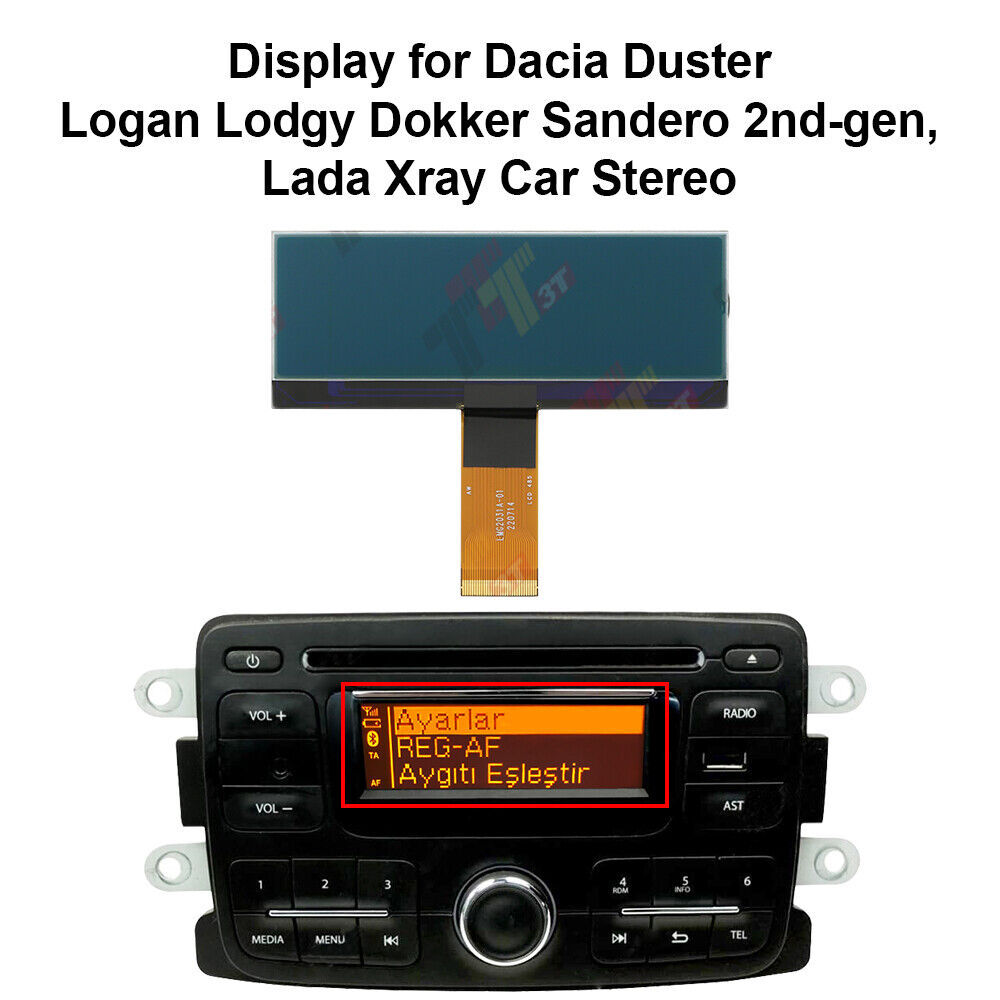 Display for Dacia Duster Logan Lodgy Dokker Sandero and Lada Xray Car Stereo