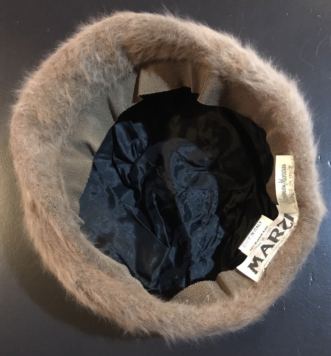 Marzi Firenze for Neiman Marcus Hat Brown MARZI X NEIMAN MARCUS Brown Rabbit Fur Beret Made in Italy  main image 4