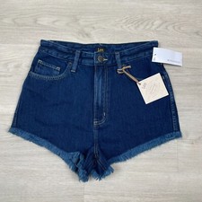 Lee High Rise Cut Off Shorts Womens 27 Blue Medium Wash Denim Vintage Modern