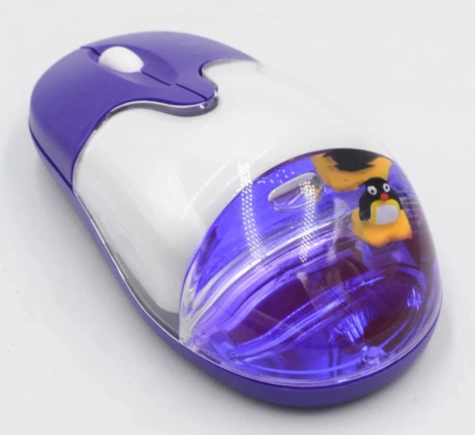 Penguin Aqua Mouse – USB Wireless Optical Mouse with Floating Penguin Design