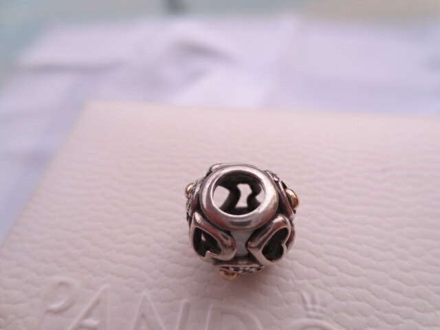 GENUINE PANDORA OPENWORK SILVER 14K GOLD CZ