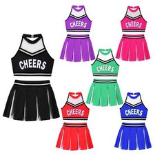 Kids Girls Sets Crop Tops Outfits Skirts Costume Themed Costumes Sleeveless