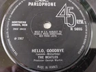 THE BEATLES * HELLO GOODBYE / I AM THE WALRUS * MADE IN FRANCE 7" SINGLE VG 1967