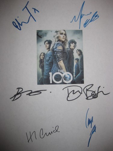 Guión de TV firmado The 100 Eliza Taylor Marie Avgeropoulos Devon Bostick Morley RP