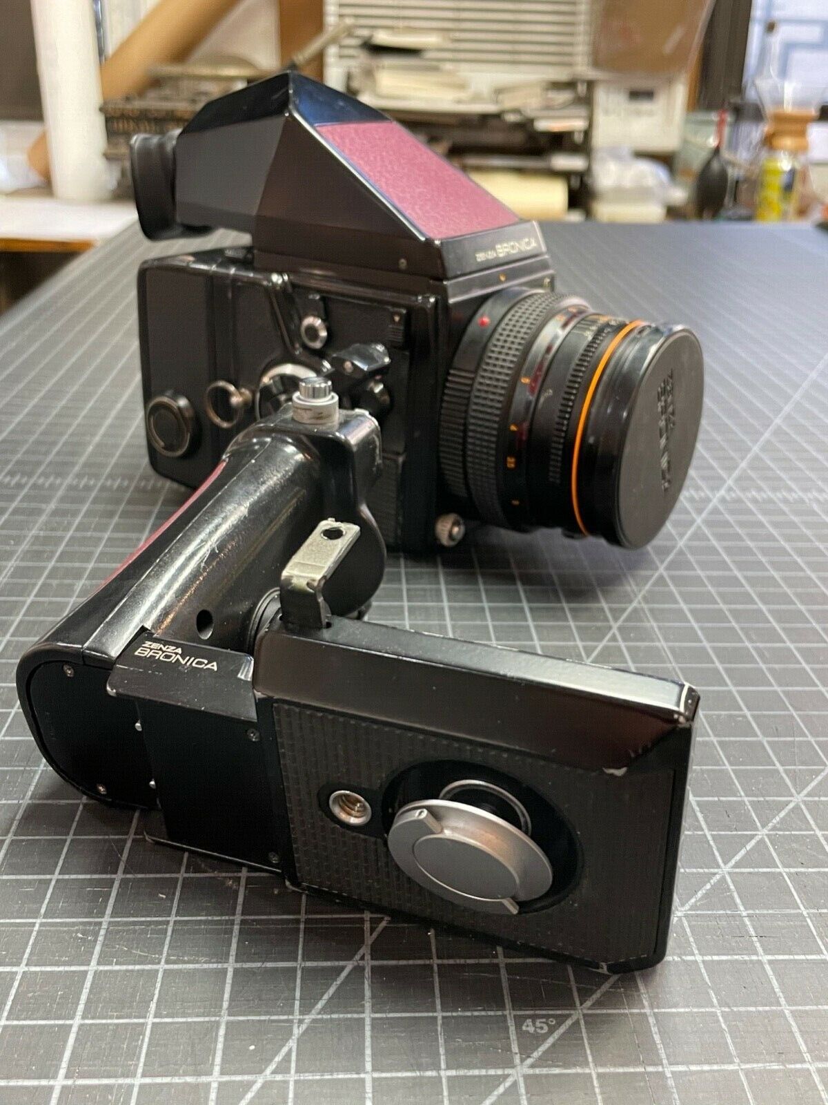 Zenza Bronica SQ-A Fully Tested w/ Original Grip Handle, 80mm Lens, Prism  Finder