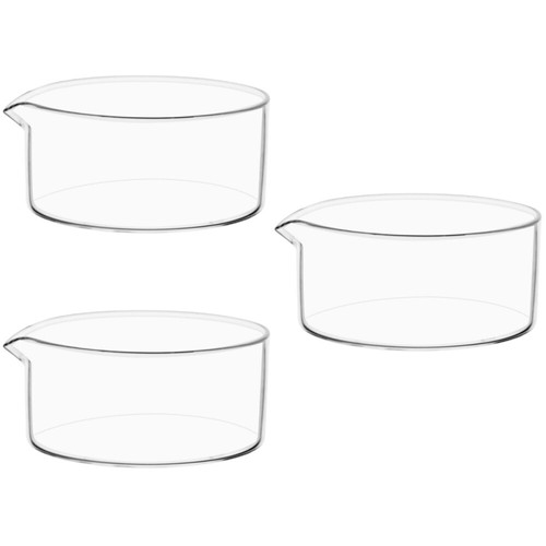 3 Pack Glass Evaporation Dish Vessel Tools Kitchen Lab Laboratory