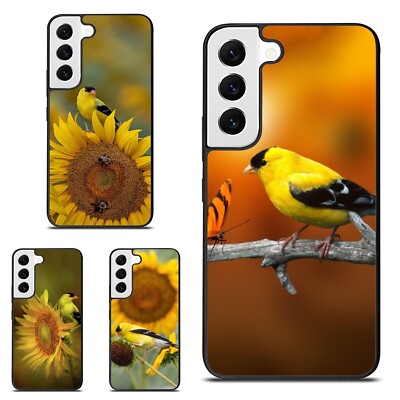sunflower american goldfinch Yellow For Samsung Galaxy Z Fold Flip 3 4 5