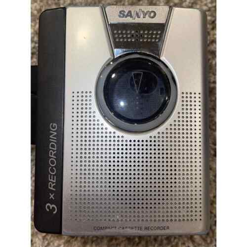 Sanyo Model No. M-1080C Compact Cassette Recorder 3 X Recording TESTED WORKS