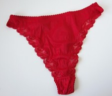 1 NEW Victoria's Secret VINTAGE 90s Stretch Liquid Satin Thong Panties LARGE