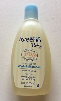 Aveeno Baby Body Wash & Shampoo Natural Oat Extract Tear-Free For Hair&body 12oz