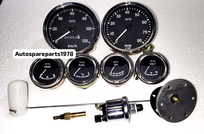 Smiths Elektrisch Temperatur + Öl + Volt+ Kraftstoff+ Speedo0-120KMH+ 0-80RPM+