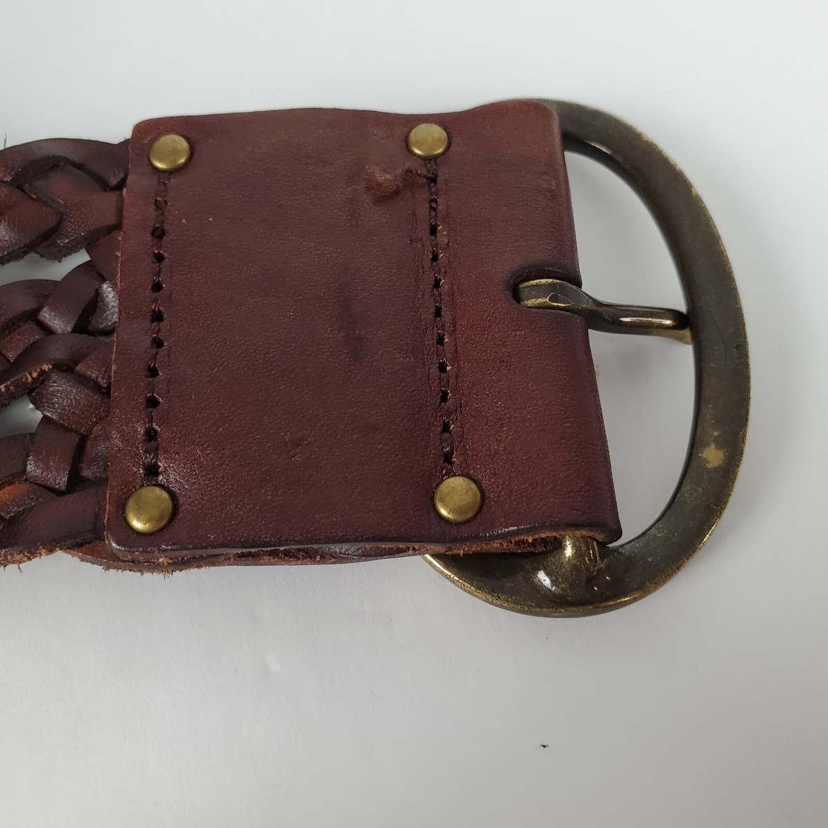 $88 TOMMY BAHAMA XS* Fits Large Brown Braided Woven Leather  display picture 1