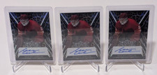 (3) 2024 Leaf Metal Hockey Legends Exotic Rejean Lemelin Auto /7 Leopard Cards
