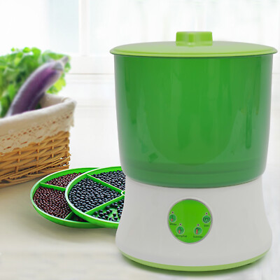 2-Layer Bean Sprouts Machine Auto Electronical Bean Seed Sprout Maker 110V 20W