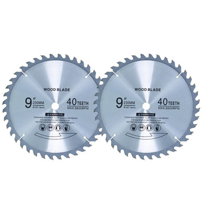 Wadoy 9 Inch Tooth Carbide Tip Table Saw Blade 5/8 Arborr 40T Universal Fit Comm