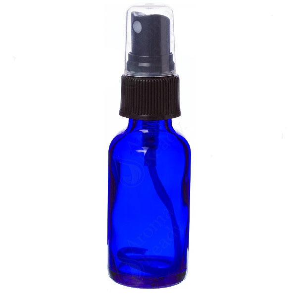 4oz Cobalt Blue Glass Bottle with Black Mist Sprayer - Choose Your Quantity