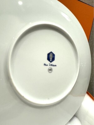 HERMES Bleus d'Ailleurs Dinner Plate Blue Dish Tableware 2 set