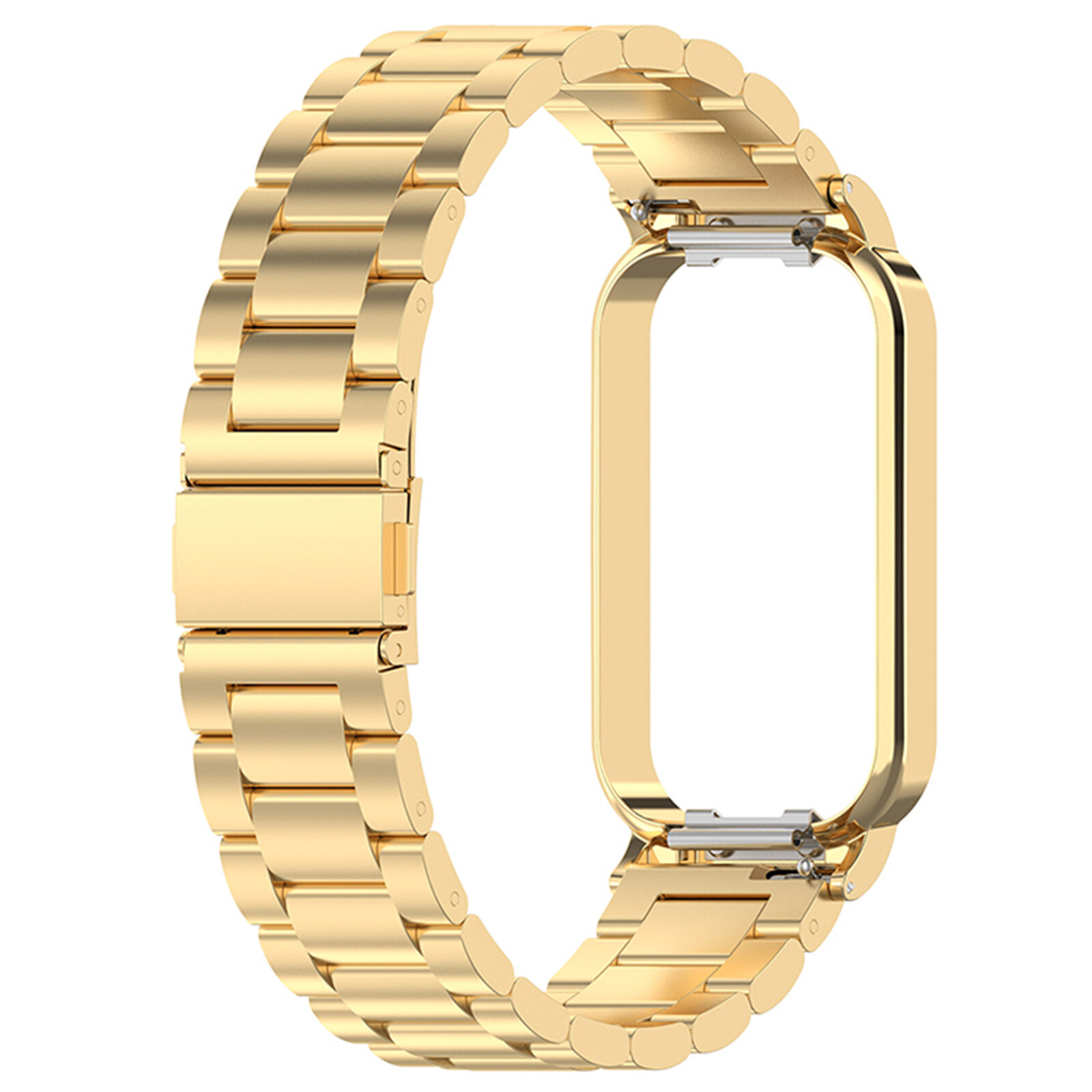 Stainless Steel Three-bead Watch Strap Band with Frame for Redmi Band 2 Watch