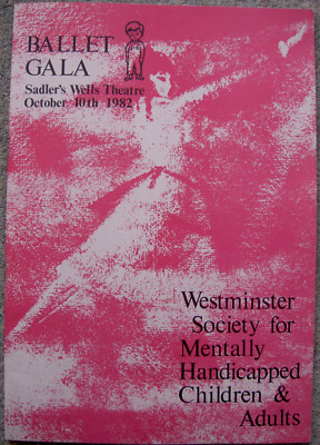 Ballet Gala Programme, Sadler's Wells Theatre, 1982