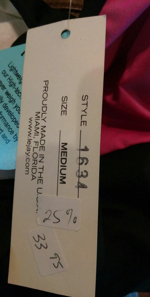 Camiseta sin mangas de tenis Lejay Le Dry para dama talla mediana negra/rosa/blanca nueva con etiquetas Foto 4 de 4