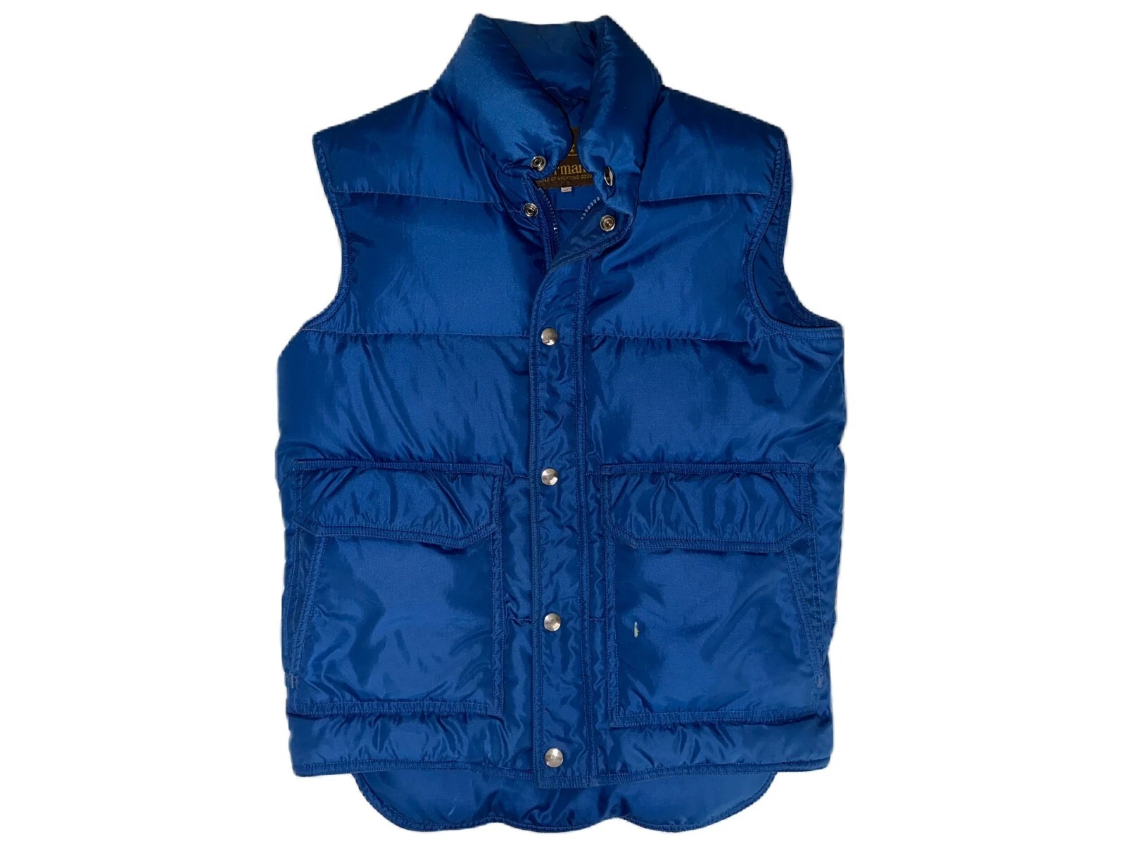 Vintage Down Vest men's S blue