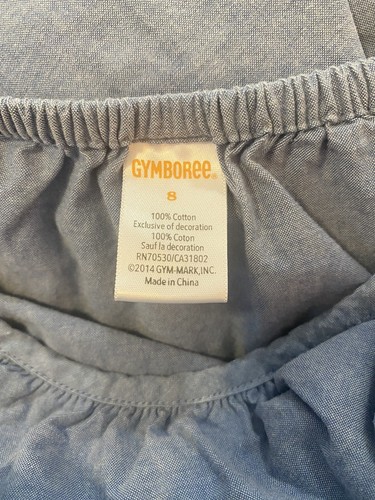 GIRLS TWIRL SUMMER DRESS Light Soft Chambray Bright Accents Gymboree Sz:8 - Picture 11 of 11