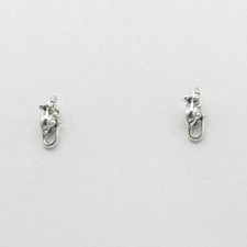 Sterling Silver  Surgical Steel tiny mouse stud earrings-mice, rodents, studs