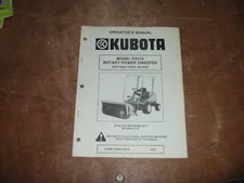 Kubota F3219 Rotary Sweeper For F2000 Front Mower Operator Maintenance Manual xz