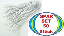 50 x tarpaulin tensioner 25 cm x  4 mm white clamping rubber with hook expander rubber tensioner