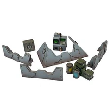 WWG Industry of War Defensive Cover Kit – 28mm Wargaming Terrain Model Diorama