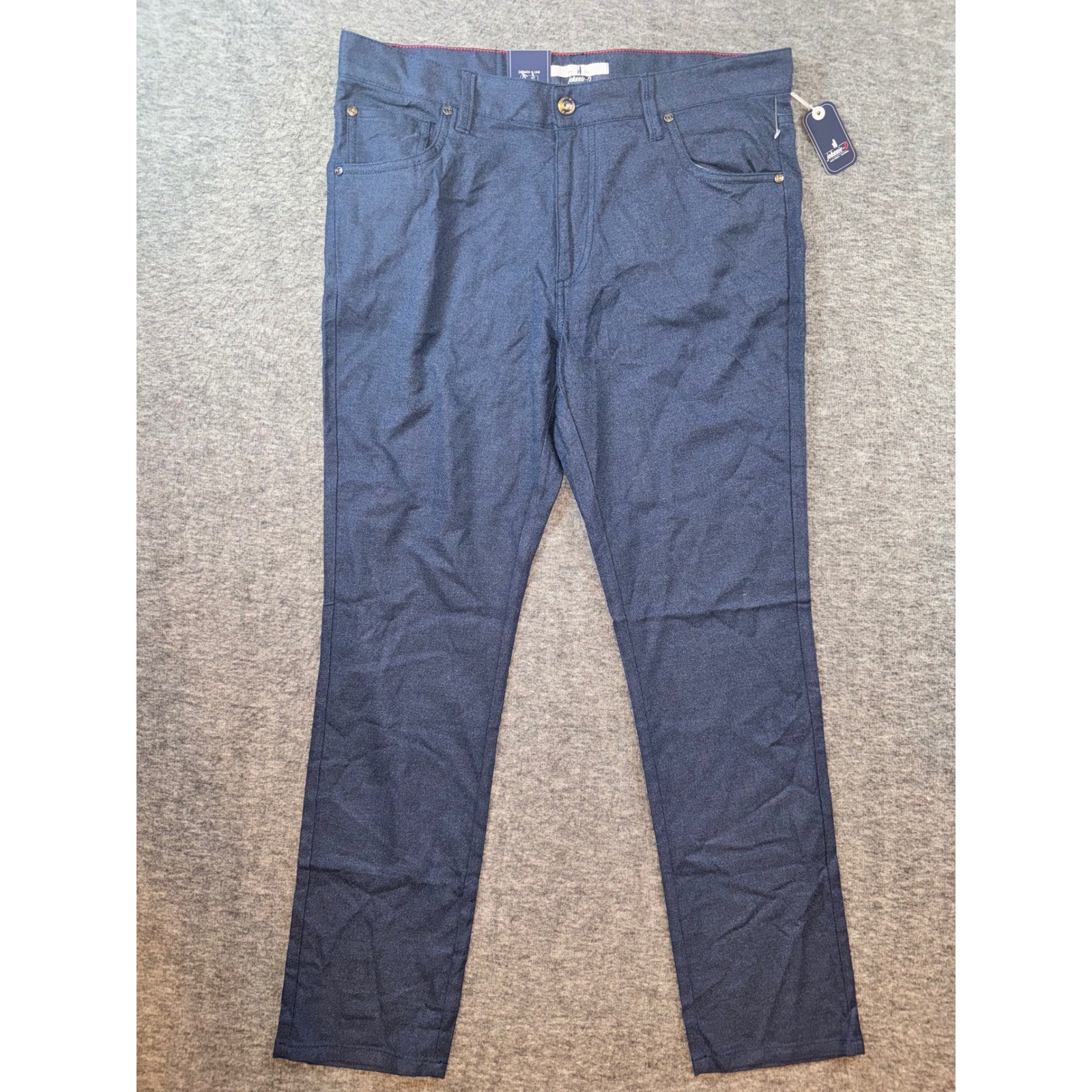 Johnnie-O Men London 5 Pocket Brushed Twilled Flannel Pant Indigo 33x32 NEW