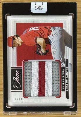 #/25   2024 Panini Three and Two - Prospect Swatches Andrew Painter Holo Silver