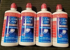 (4) Clear Care Triple Action Cleaning Solutio...
