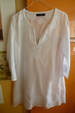 damen tunika Gr. 40  weiß von Hallhuber