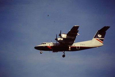 British Airways, de Havilland DHC-7 Dash 7 G-BRYD, 1995, Flugzeugrutsche