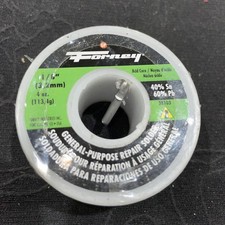 Forney Acid Core Solder 1/8" Dia 4 oz, General Purpose Repair Solder - 38103