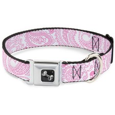 Dog Collar Bone Bandana/Skulls White/Pink Medium 11-16.5"