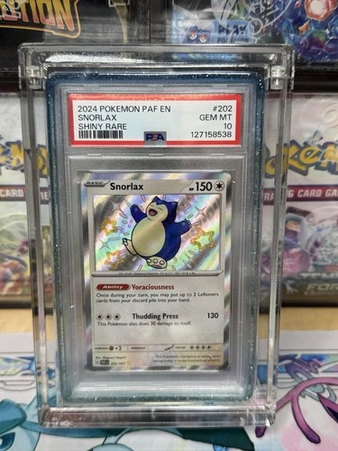PSA 10 Snorlax Shiny Rare #202 Pokémon Paldean Fates English 2024