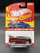 2005 Hot Wheels Classics CUSTOMIZED VW DRAG TRUCK red black 25/30 very nice supe