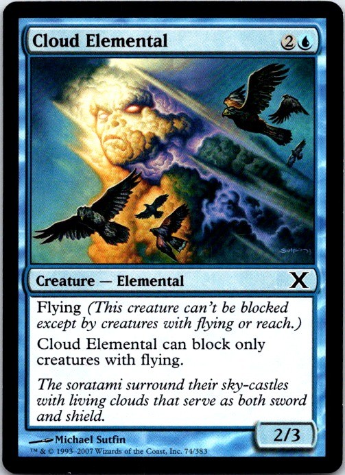 10th Edition Cloud Elemental #74 Magic English MTG LP