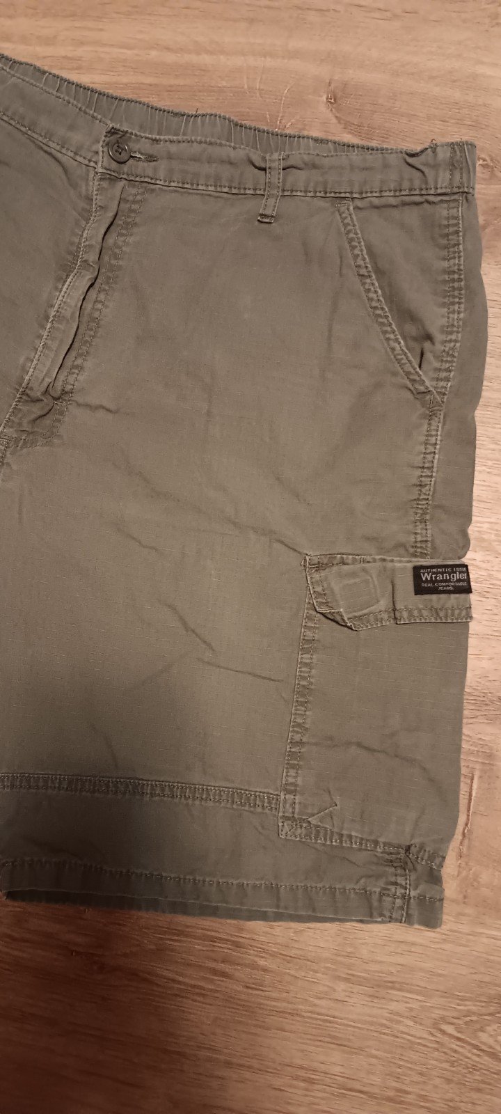 Wrangler Men's Cargo Shorts Big & Tall Relaxed-Fit Distressed Twill 40" Dk Green image 3